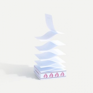 팝업투명박스 지그재그 측면컬러 점착메모지 70x75 200매 (HS-ZP775Y2C)