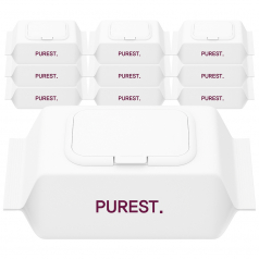 퓨어스트 시그니처 초순수 저자극 엠보싱 아기물티슈 캡형 50평량 1팩, 100매입