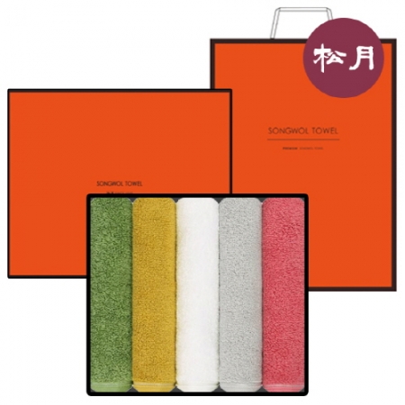 송월타월 호텔수건 컬러풀 170g 30수 5매 세트 // 쇼핑백 #2