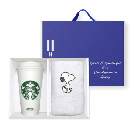 스타벅스리유저블그란데 스누피송월타올 기프트박스 #2