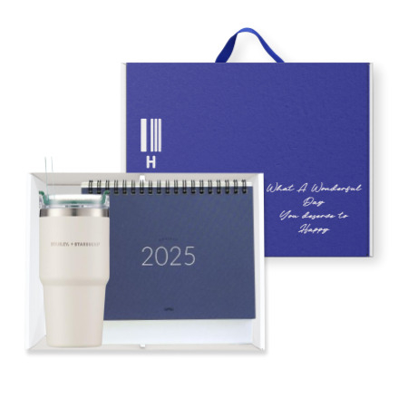 스타벅스 정품 크림 켄처 텀블러 591ml 2025 알록달록 캘린더 기프트박스 // 색상랜덤 #2