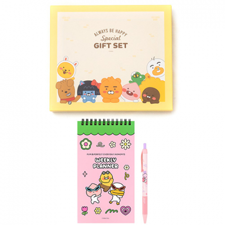 카카오프렌즈 스케줄러 세트2 핑크, 위클리플래너+볼펜 #2