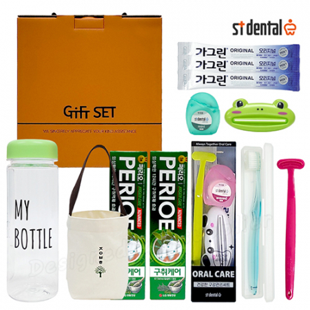 신박한세트 4호 보틀 페리오100g 텀블러파우치 오랄케어 치과용 칫솔치약 선물세트 #2