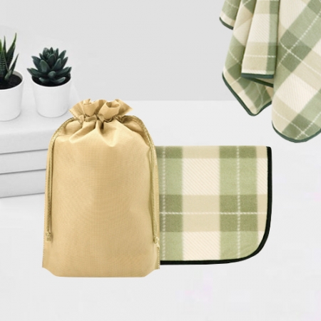 따뜻한 컬러체크 포켓 무릎 담요 #2