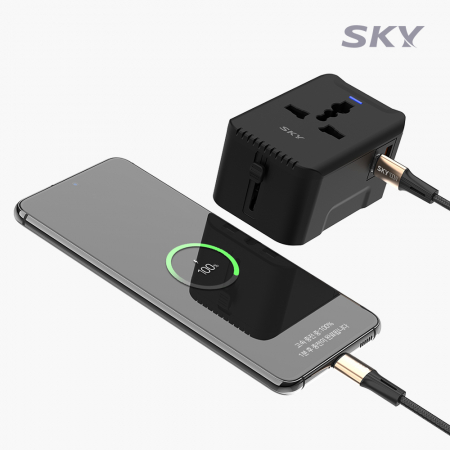 스카이 필 T20PD GaN 20W 고속 2포트 해외 여행용충전 어댑터 #6