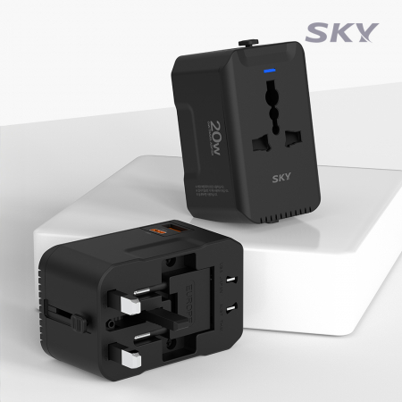 스카이 필 T20PD GaN 20W 고속 2포트 해외 여행용충전 어댑터 #2