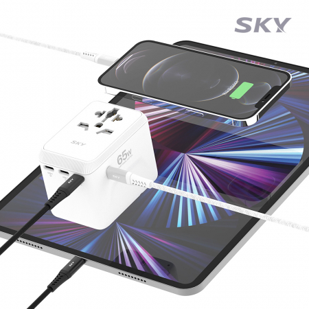 스카이 필 T65PD 2500W 급 GaN 65W 초고속 5포트 충전 어댑터 #7