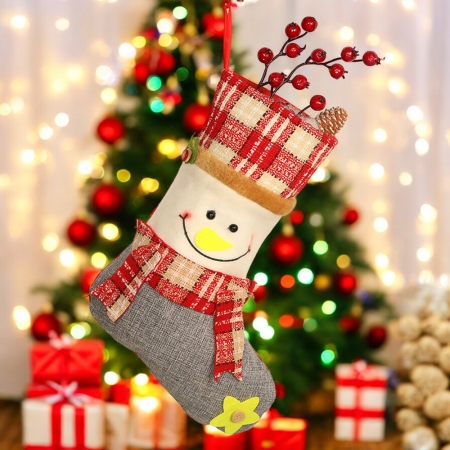 스마일 눈사람 크리스마스 양말장식 #2
