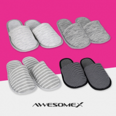 어썸엑스 여행용기내용 면슬리퍼 // 면파우치포함, // 인쇄배송비무료