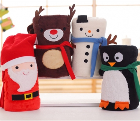 보온담요 극세사담요 담요, 망토담요, 선물용 후드담요 방한 온열 발열, 답례품 판촉물 사은품 기념품, 단체 선물 용품, 워머 방한용품 겨울 용품 크리스마스 산타 #3