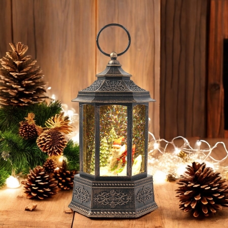 앤틱랜턴 LED 스노우볼 오르골 #2