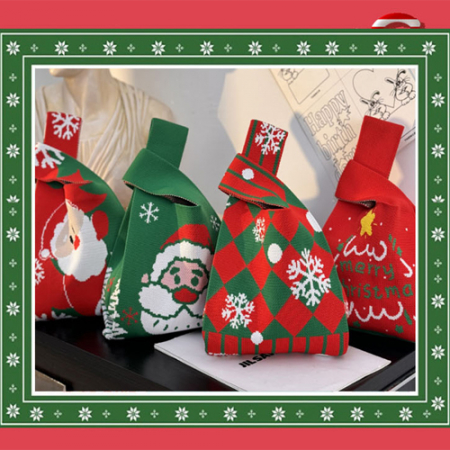 크리스마스 니트가방 니트 미니가방  손가방  토트백 #2