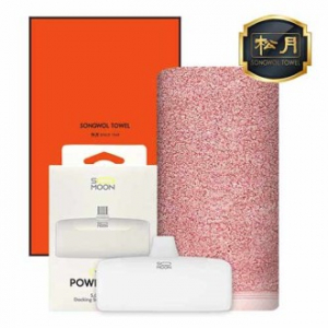 송월 도킹 보조배터리 타올 세트, 40수 180g 타올 1매 + 도킹 보조배터리 1개