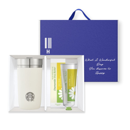 스타벅스 정품 스탠리 크림아이슬란드 텀블러 473ml 캐모마일 핸드크림 1P 기프트박스 #2