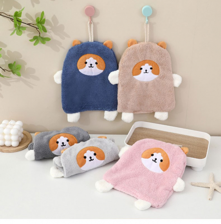 뽀송 고양이 핸드타올 어린이집수건 손수건 #3