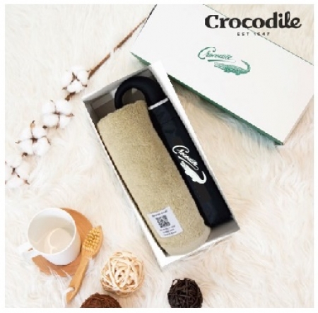 크로커다일 3단 자동 곡자 우산 + 시그니처 호텔 타올 세트 #2