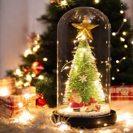 산타선물 유리돔 LED 무드등 #3
