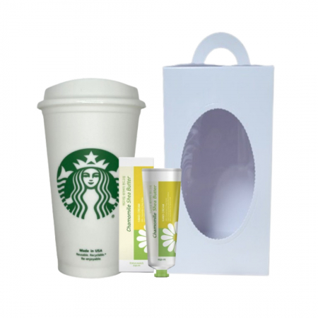 스타벅스 정품 리유저블 그란데 캐모마일 핸드크림 1P 화이트 손잡이박스 세트 #2