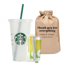 스타벅스 정품 리유저블 벤티 캐모마일 핸드크림 1P 파우치세트