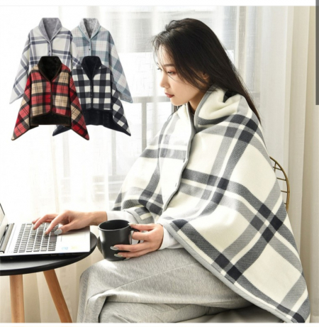 망토 똑딱이 단추담요 무릎담요 극세사담요 방한 온열 발열, 답례품 기념품 #2