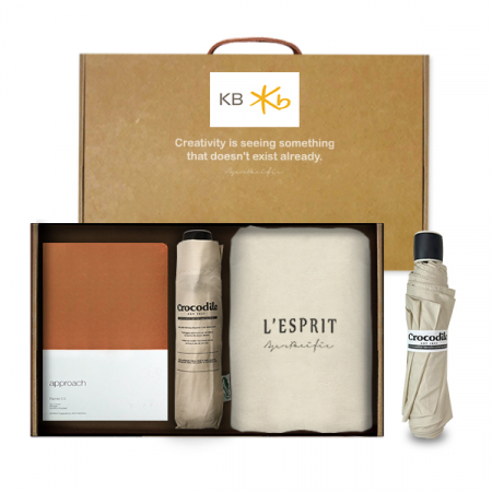 레스쁘리 프리미엄 다이어리 세트 L 에코백+어프로치 플래너+크로커다일 레터링 우산 #3