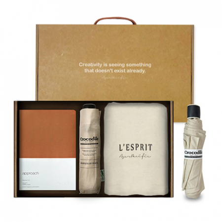 레스쁘리 프리미엄 다이어리 세트 L 에코백+어프로치 플래너+크로커다일 레터링 우산 #2