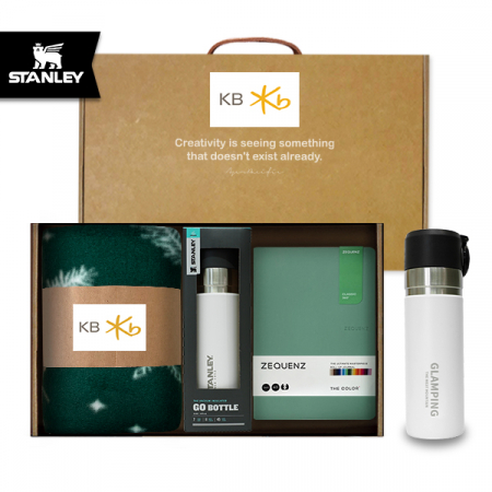 레스쁘리 프리미엄 모나미 세트 A 지퀀스 A5 노트+스탠리 고진공 슬림 보틀+담요 #3