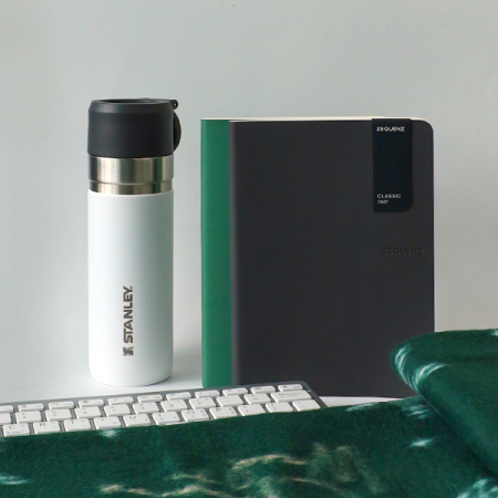 레스쁘리 프리미엄 모나미 세트 A 지퀀스 A5 노트+스탠리 고진공 슬림 보틀+담요 #3