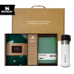 레스쁘리 프리미엄 모나미 세트 A 지퀀스 A5 노트+스탠리 고진공 슬림 보틀+담요