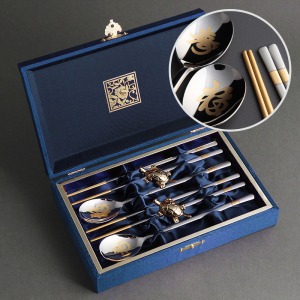 수복24K 금도금 수저2P 수저받침2P