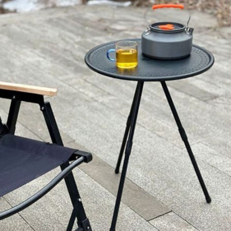 AC 휴대용 2단 원형 사이드 테이블 캠핑 야구장준비물 미니 테이블 #2