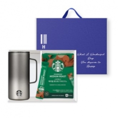 스타벅스 정품 블랙 탱크 텀블러 커피 스틱 10개입 손잡이 기프트박스 세트