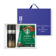 스타벅스 정품 그라데이션 텀블러 커피 스틱 10개입 손잡이 기프트박스 세트