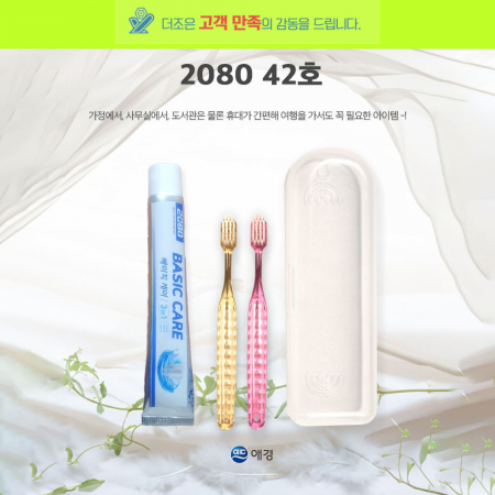 2080 42호 2080 베이직케어 치약 50g + 슬라이스 칫솔 + 보온병형 케이스 #2