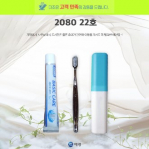 2080 22호 2080 베이직케어 치약 50g +국산 PP 미세모 칫솔+혀크리너+케이스