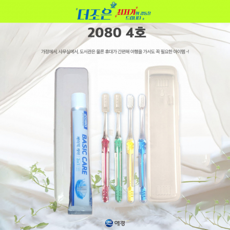 2080 4호 2080 베이직케어 치약 50g +국산 이중사출 미세모 칫솔+케이스 #3