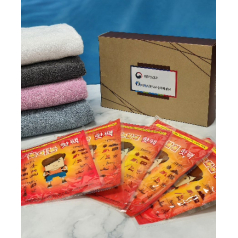 크리스마스 송월 타올+핫팩 답례품