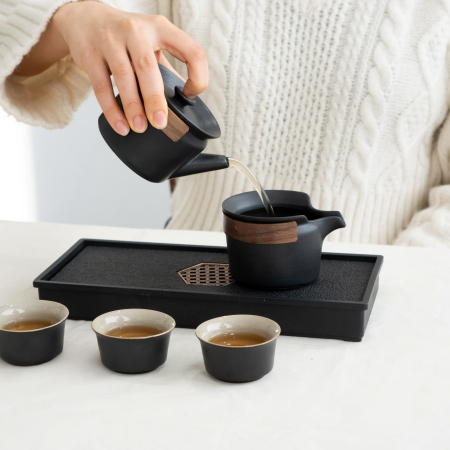 다도 세트 깊은별밤 도자기 티팟 다기세트 2인 #2