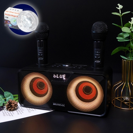 머레이 블루투스 듀얼마이크 휴대용 노래방기기 BLUE EYE + usb형 미니 미러볼 #4