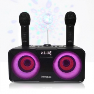 머레이 블루투스 듀얼마이크 휴대용 노래방기기 블루 아이 + usb형 미니 미러볼