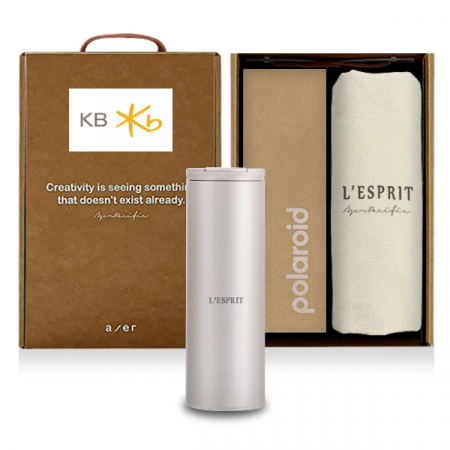 레스쁘리 고급 폴라로이드 텀블러 세트 E 버티컬 픽셀+에코백 #3