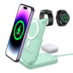 3in1 고속 무선충전기 S310 보조배터리 충전기