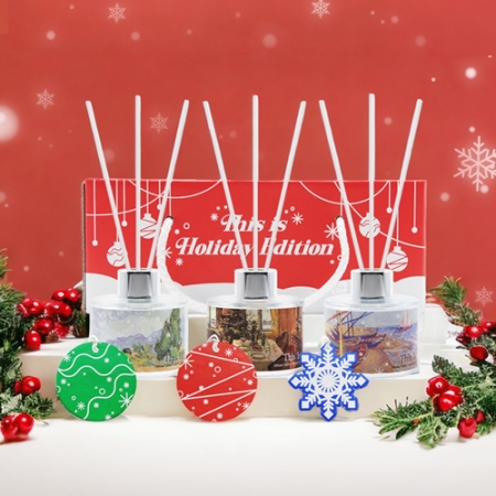 홀리데이 크리스마스 에디션 명화 3종 디퓨저 기프트세트 120ml*3+퍼퓸택*3 구성 #2