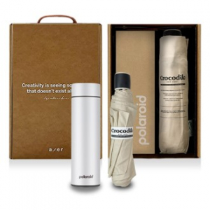레스쁘리 고급 폴라로이드 텀블러 세트 M (캐니스터+크로커다일 레터링 우산)