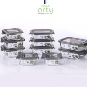 쉬젤 아티 내열용기 혼합10종세트 직사각5종세트 (직사각400ml*3ea+640ml*2ea)+ 정사각5종세트 (정사각320ml*3ea+520ml*2ea)