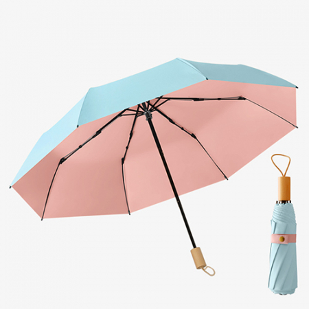 루티네 배색 삼단 수동 양우산 #5