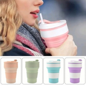 실리콘 접이식 텀블러 500ml 사은품 답레품 판촉용 기념품 행사용품 선물 용품 캠핑 등산 여행용기프트