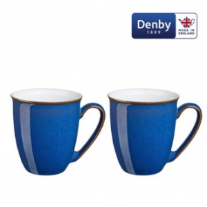 덴비 임페리얼 블루 커피 비커 머그 2P