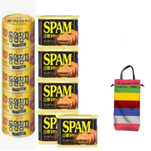 스팸5개 + 참치5개+복주머니 설날선물세트