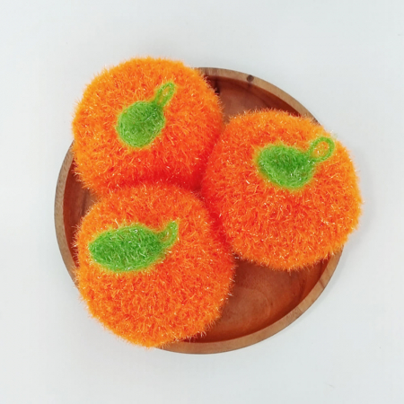 귤 아크릴 수세미 #2